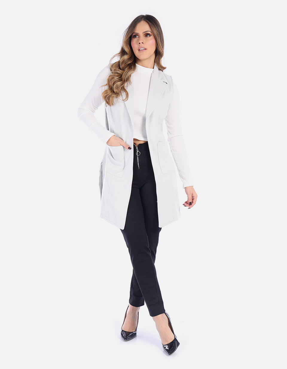 Blazer manga sisa para mujer