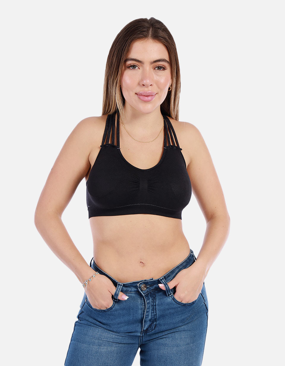 Top de Tiras Cruzadas para Mujer