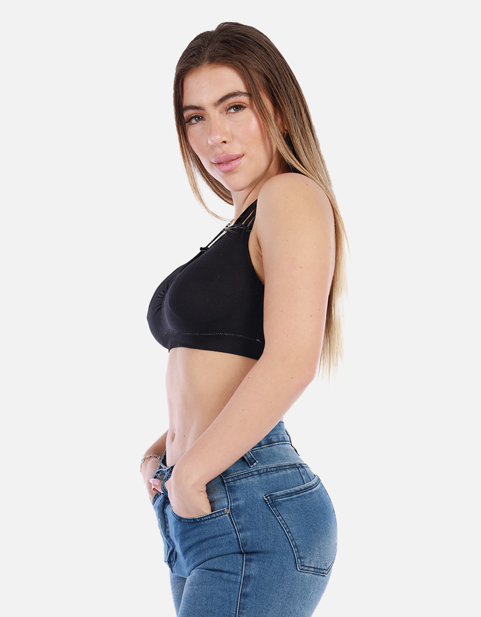 Top de Tiras Cruzadas para Mujer