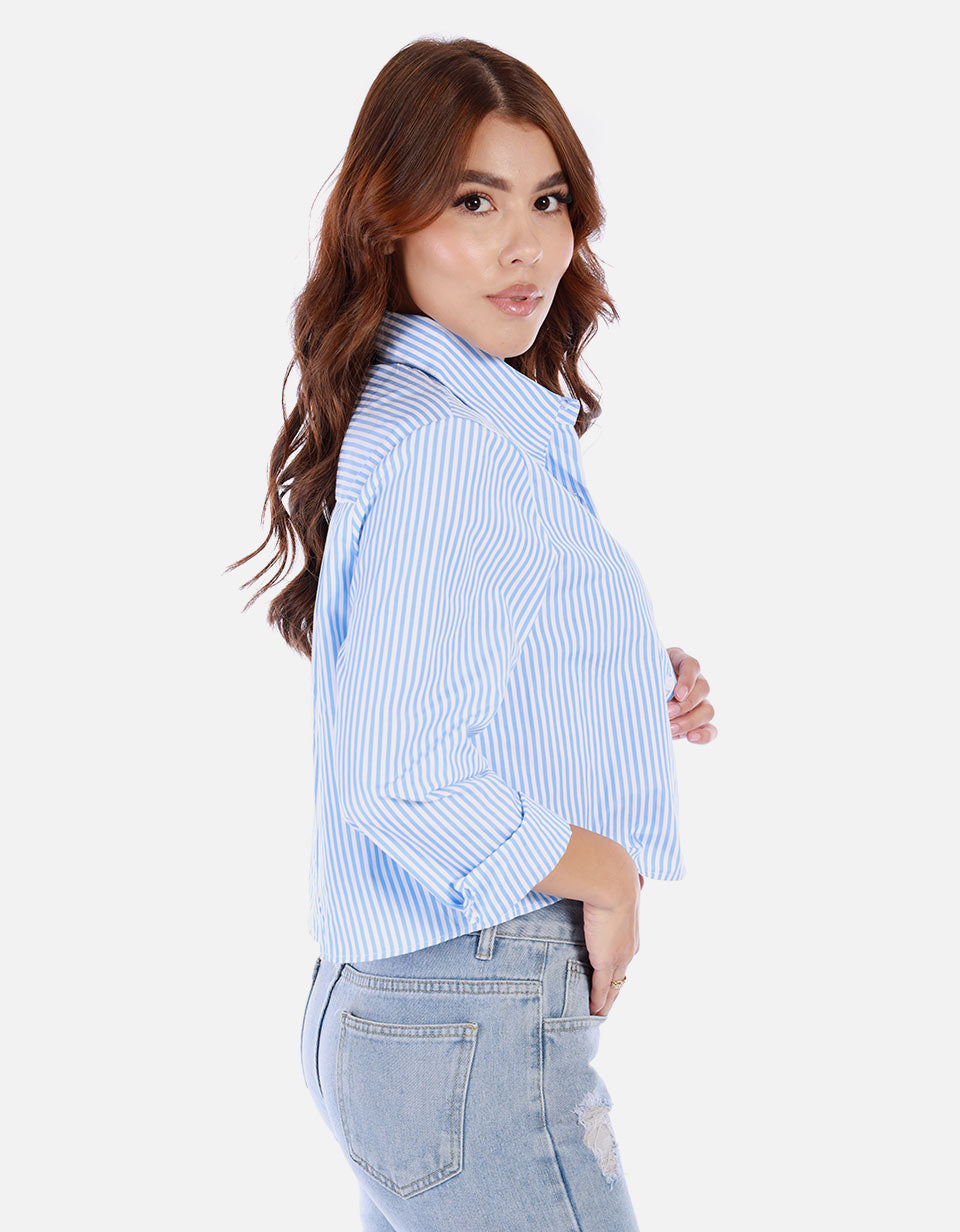 Camisa de rayas para mujer