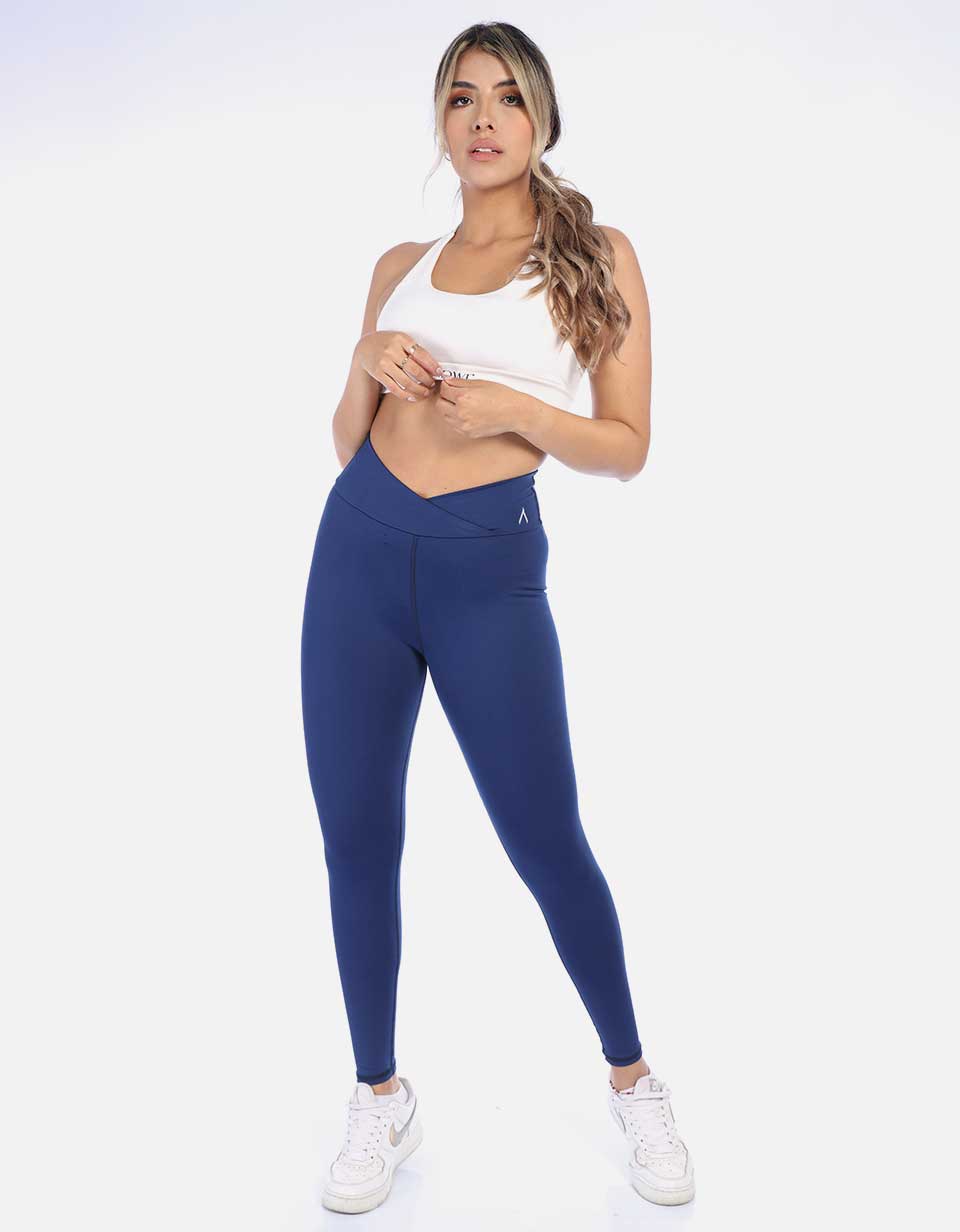 Leggins pretina cruzada V control abdomen