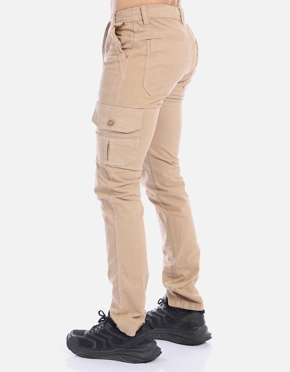 Pantalón Cargo Hombre con Pretina resortada