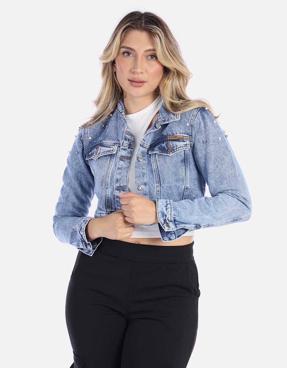 Chaqueta Corta en Denim para Mujer