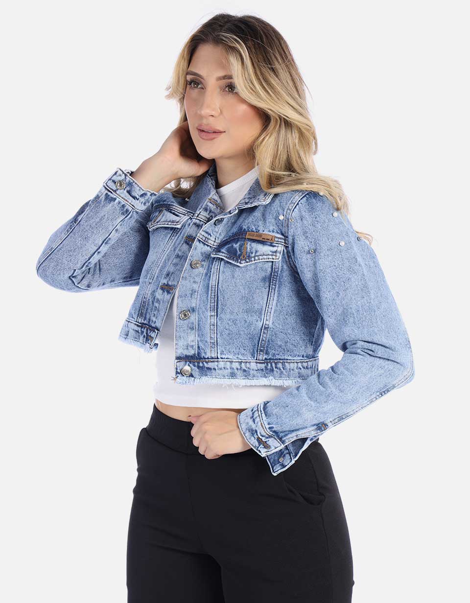 Chaqueta Corta en Denim para Mujer