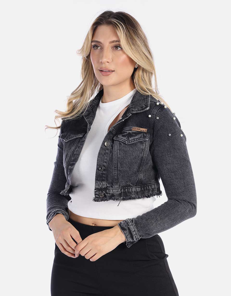 Chaqueta Corta en Denim para Mujer