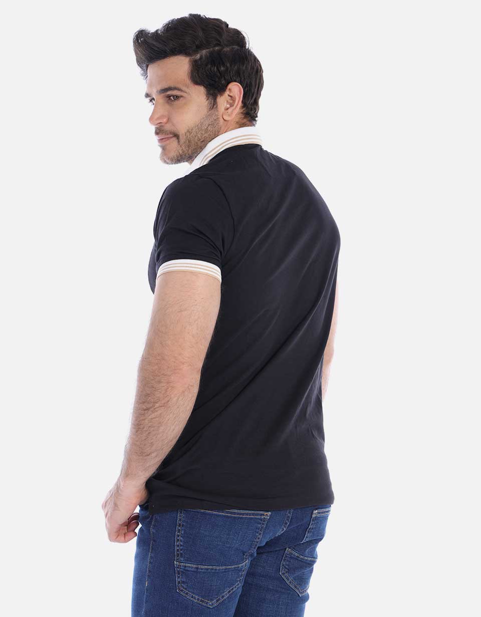 camiseta polo para hombre en bloque