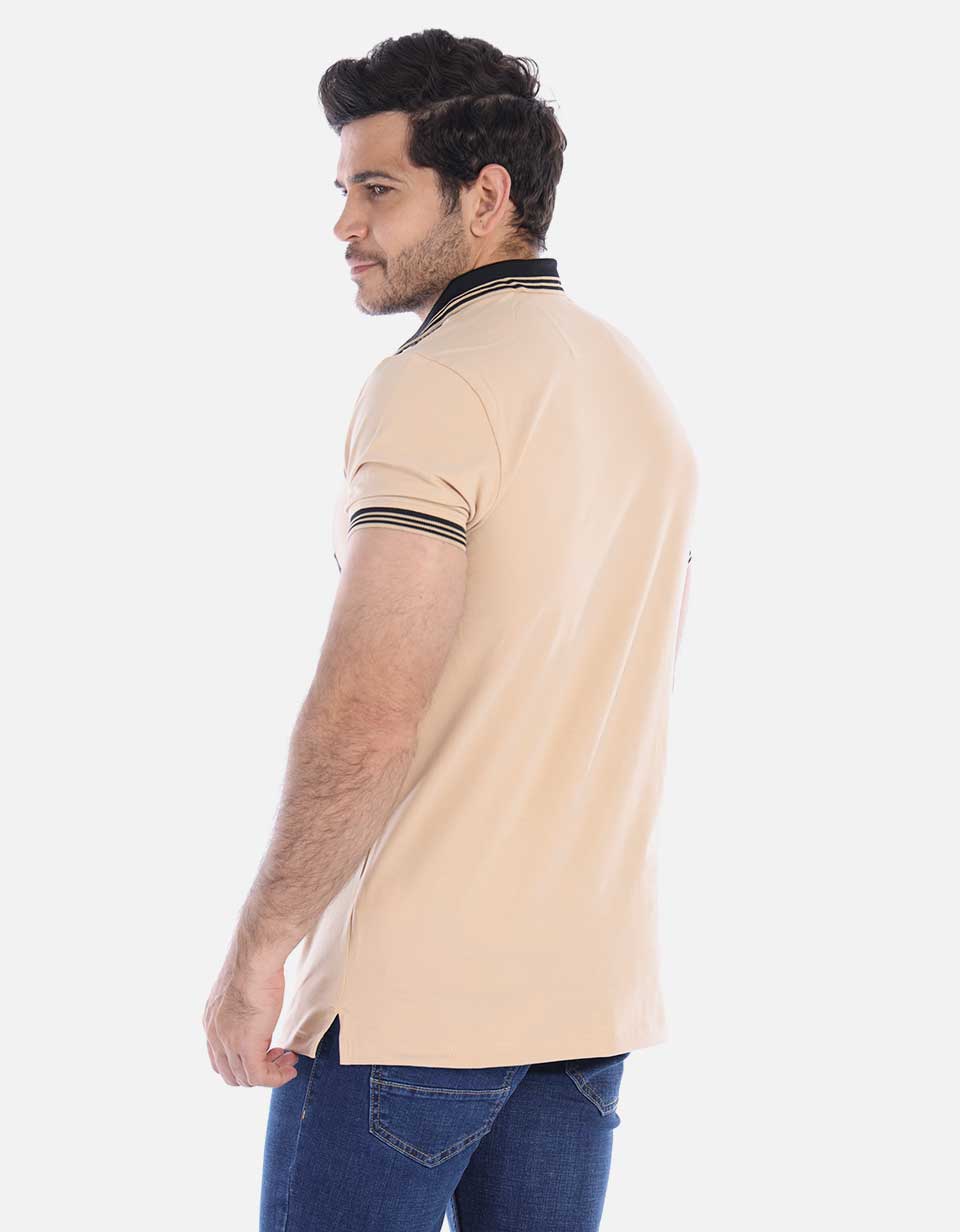 camiseta polo para hombre en bloque