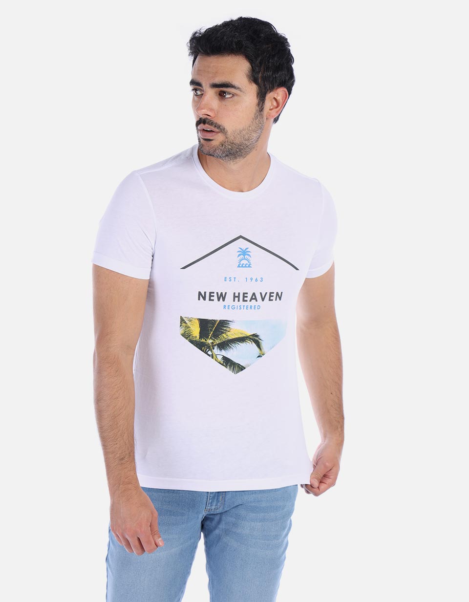 Camiseta Hombre estampada 1970