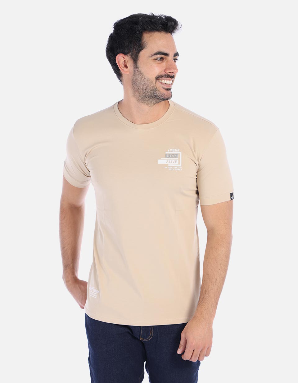 Camiseta unicolor básica para Hombre