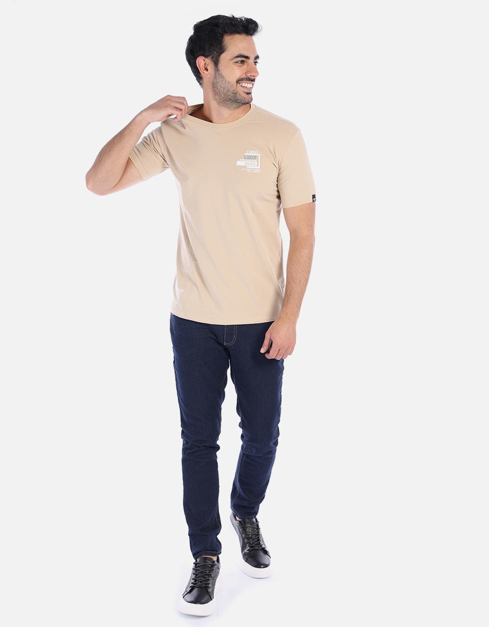 Camiseta unicolor básica para Hombre