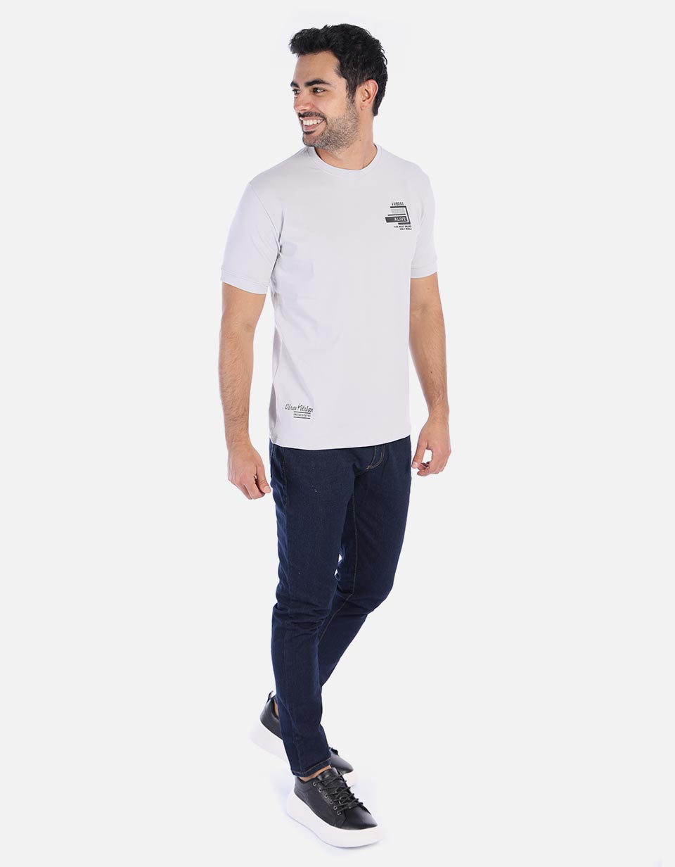 Camiseta unicolor básica para Hombre