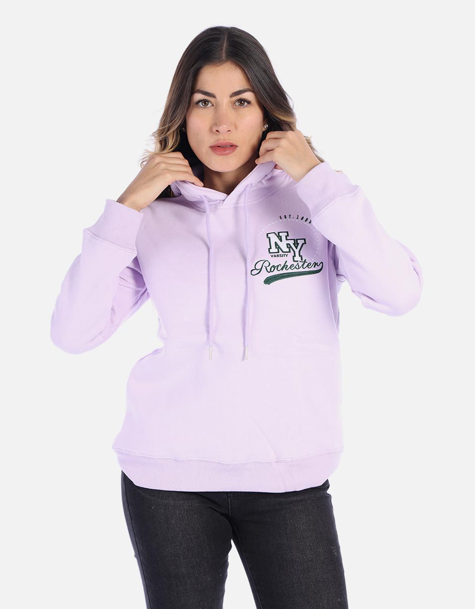 Hoodie Mujer capota algodón perchado