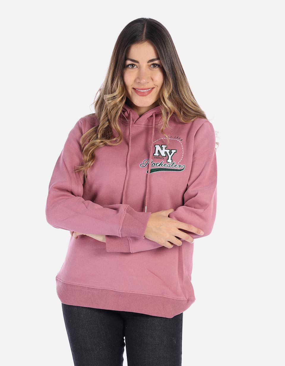 Hoodie Mujer capota algodón perchado