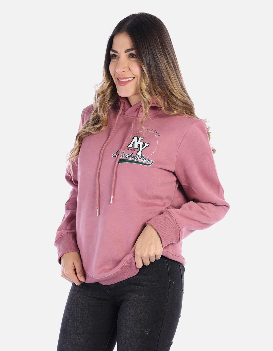 Hoodie Mujer capota algodón perchado