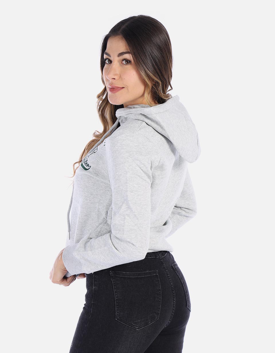 Hoodie Mujer capota algodón perchado