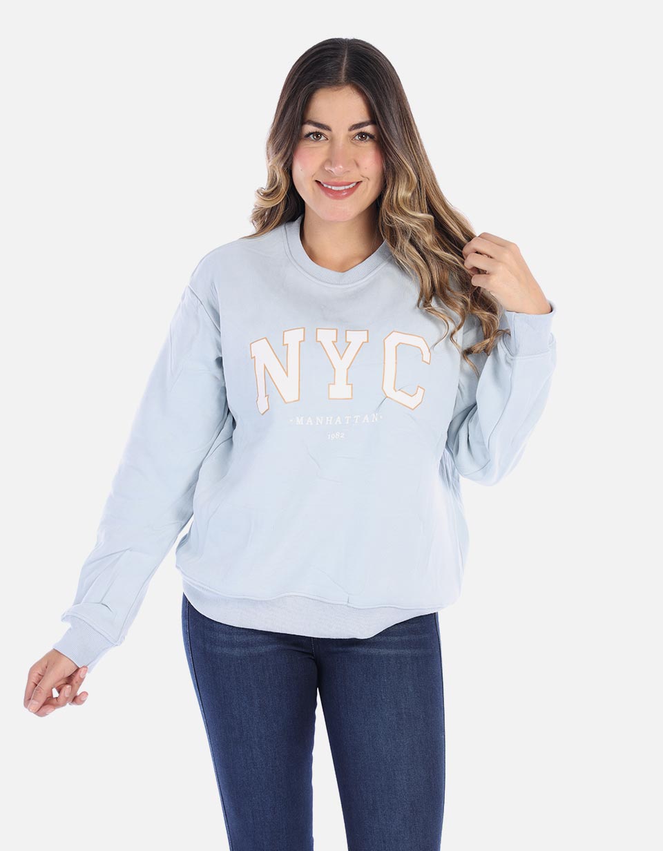 Buzo Mujer NYC cuello redondo