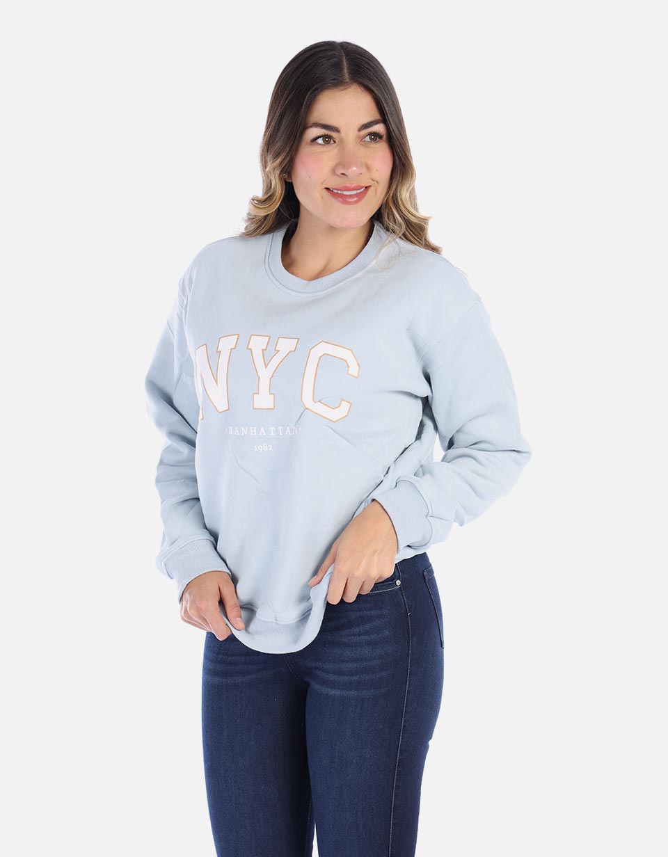 Buzo Mujer NYC cuello redondo