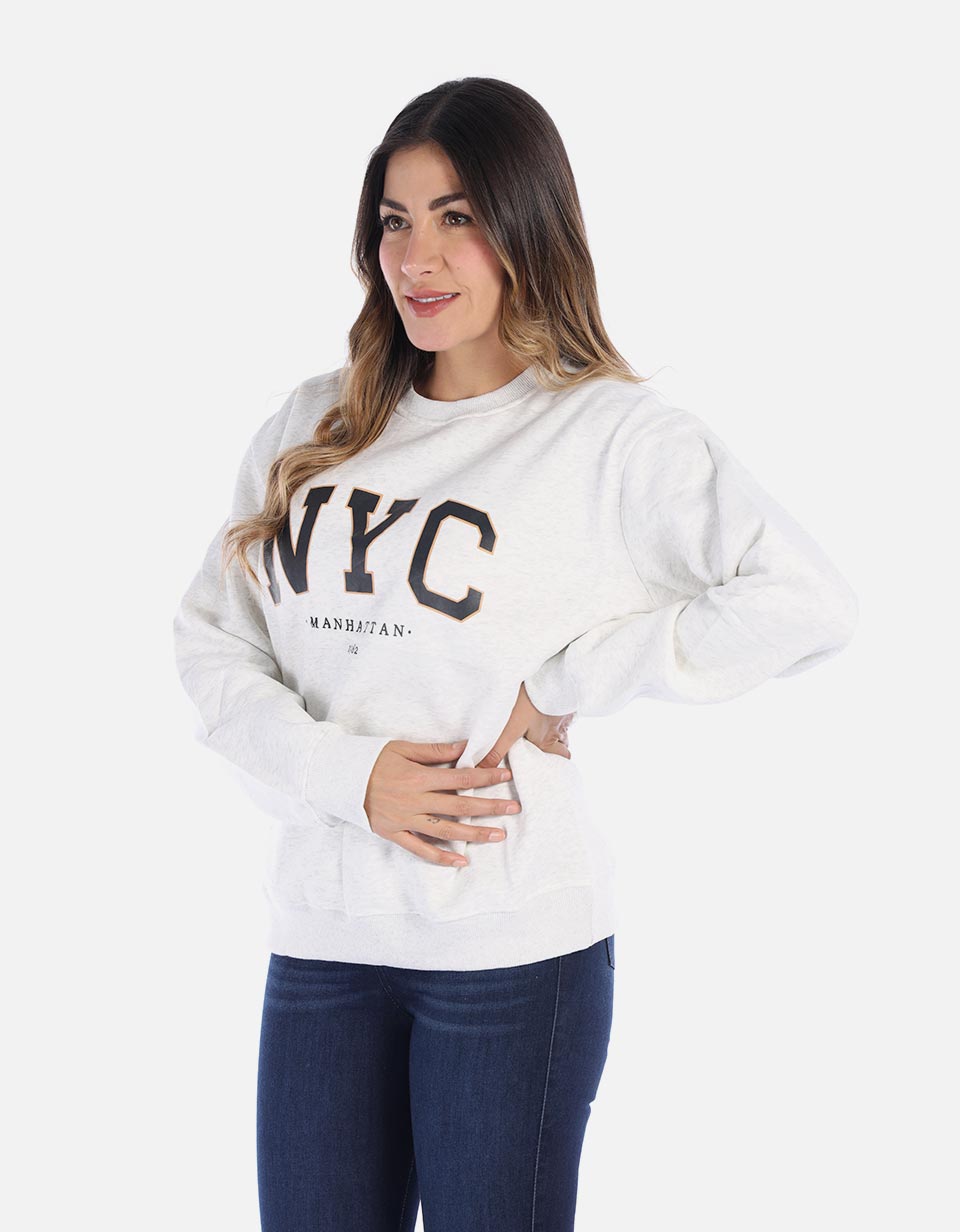 Buzo Mujer NYC cuello redondo