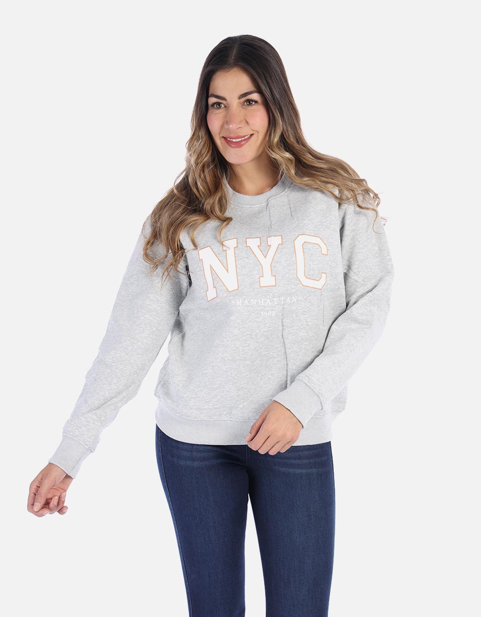 Buzo Mujer NYC cuello redondo