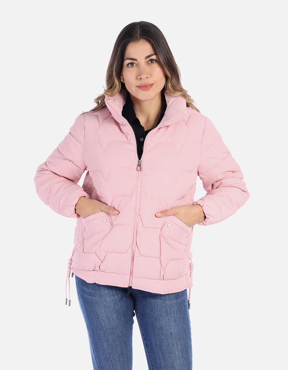 Chaqueta mujer acolchada con textura