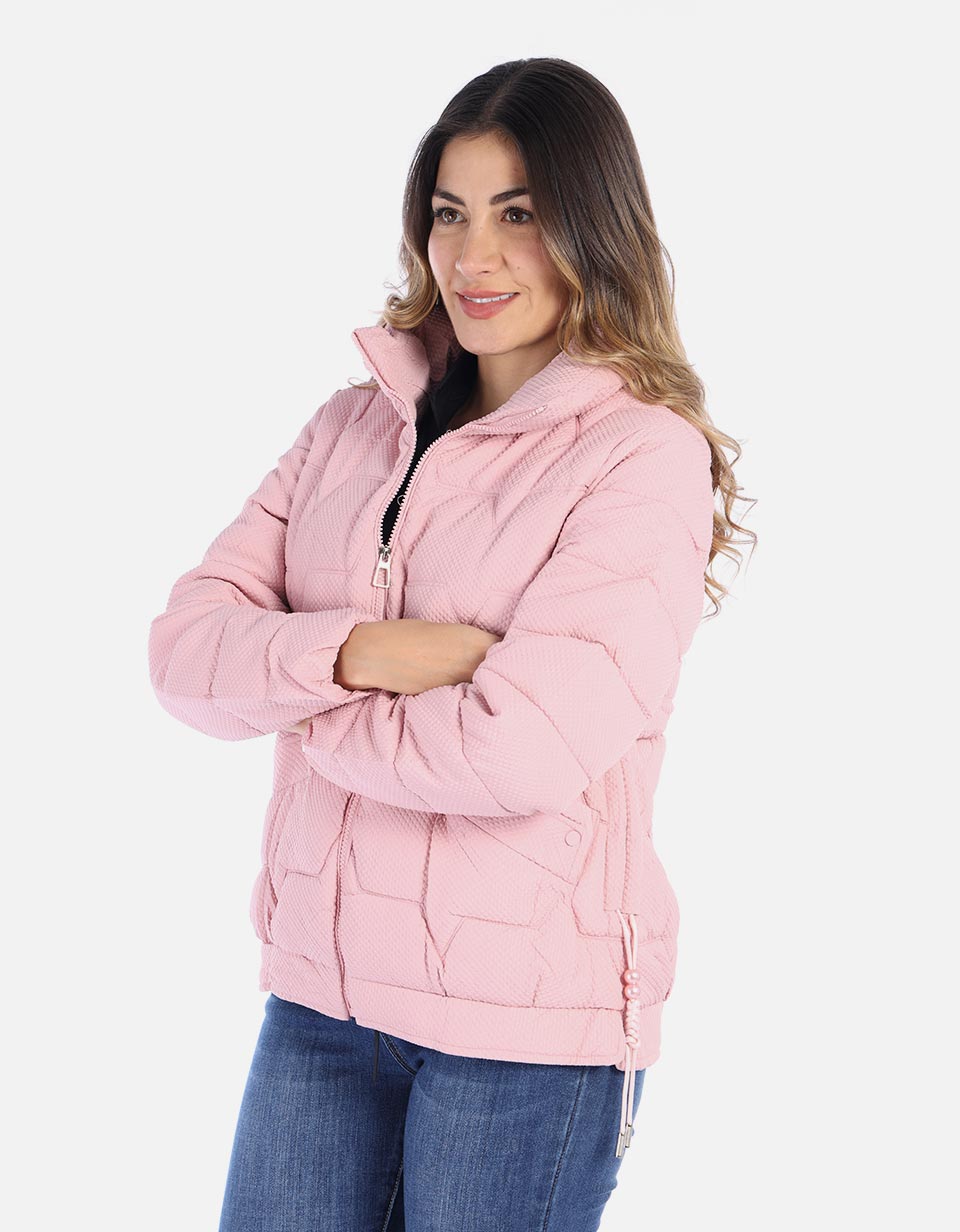 Chaqueta mujer acolchada con textura