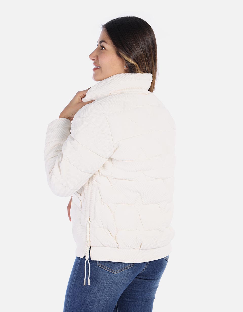 Chaqueta mujer acolchada con textura