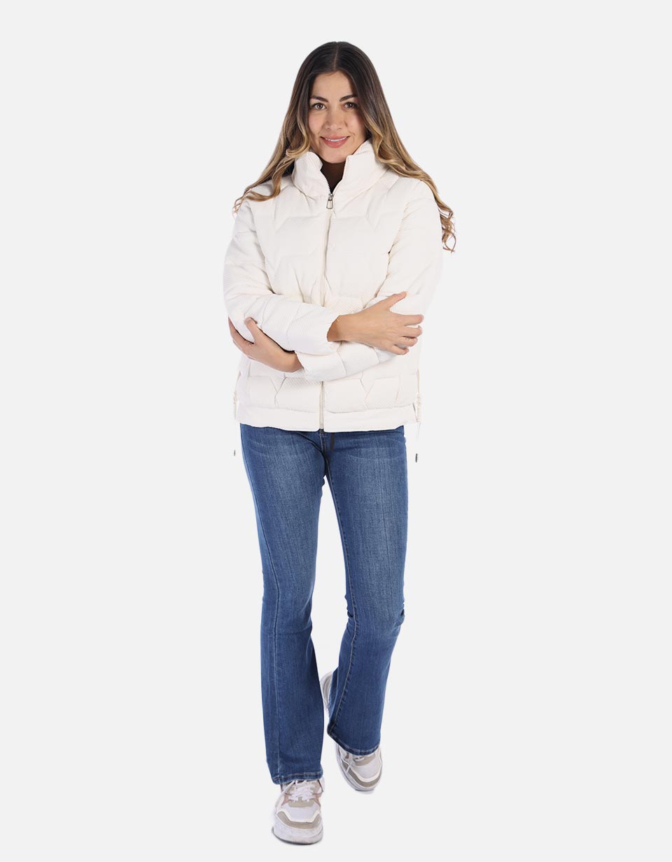 Chaqueta mujer acolchada con textura