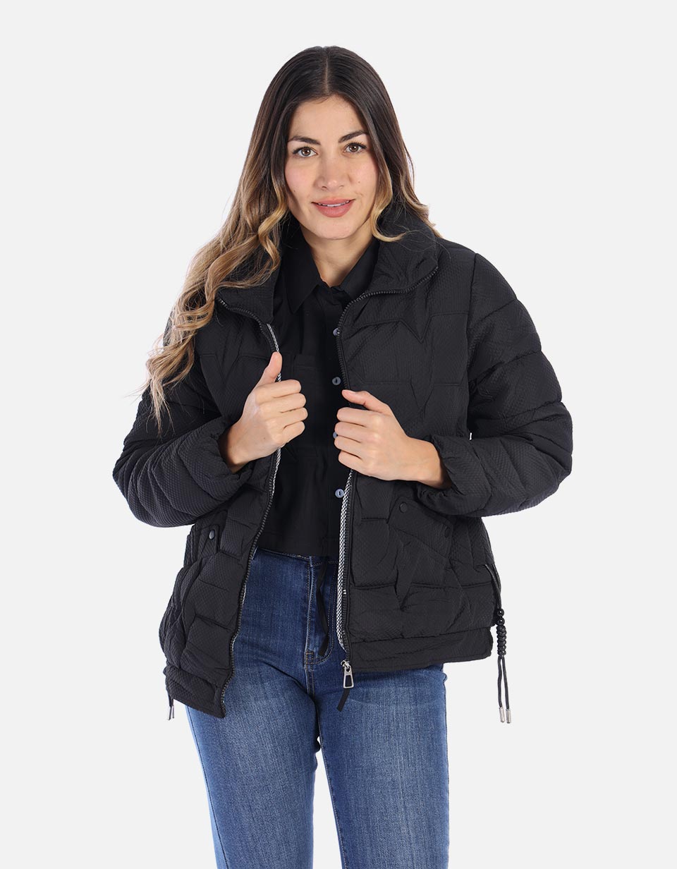 Chaqueta mujer acolchada con textura