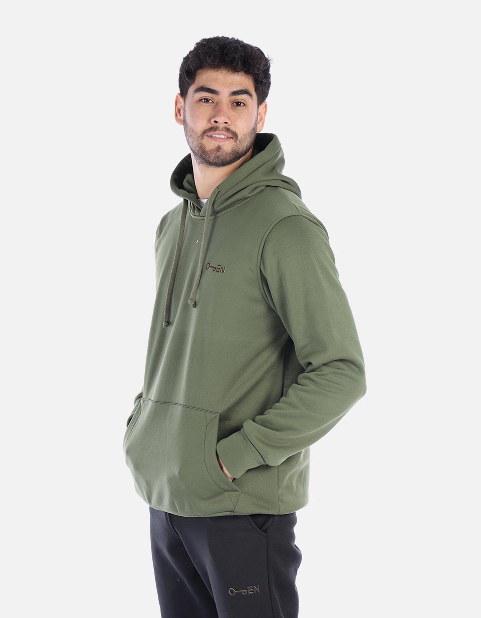 Hoodie con capota unicolor para Hombre