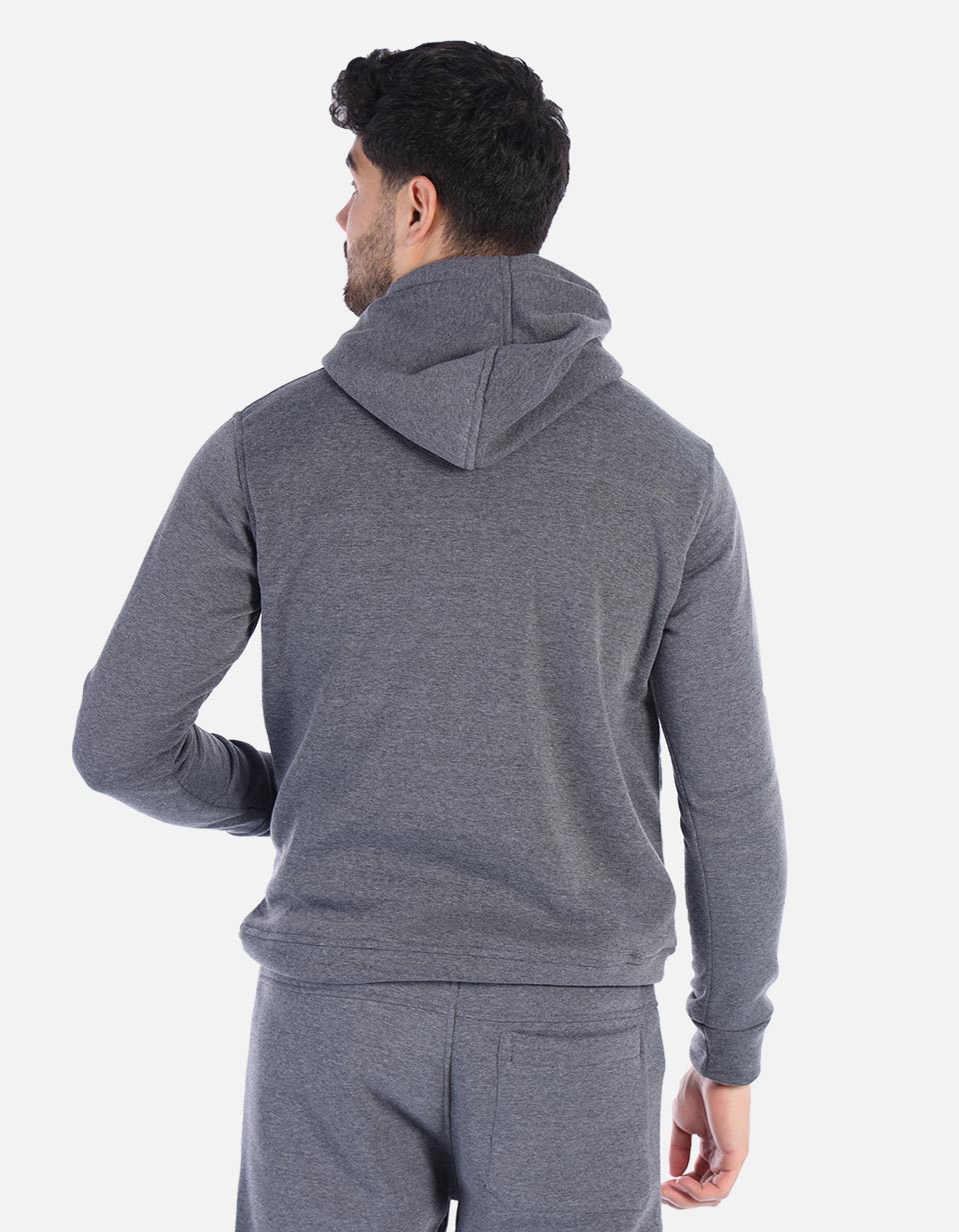 Hoodie con capota unicolor para Hombre