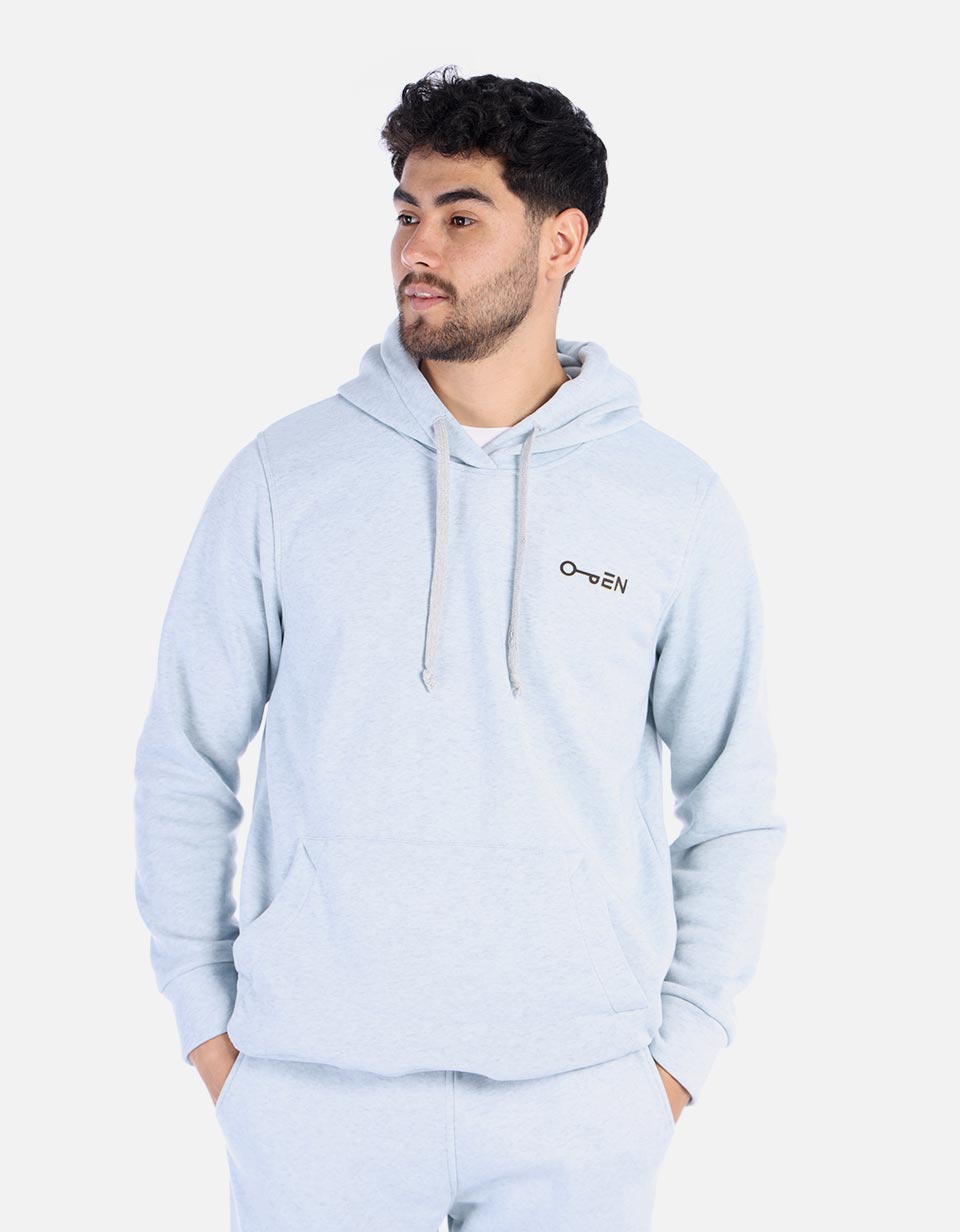 Hoodie con capota unicolor para Hombre