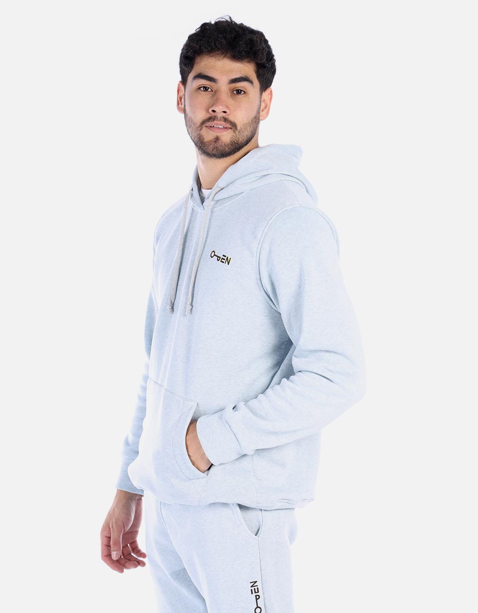 Hoodie con capota unicolor para Hombre