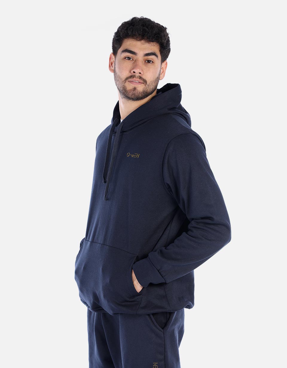 Hoodie con capota unicolor para Hombre