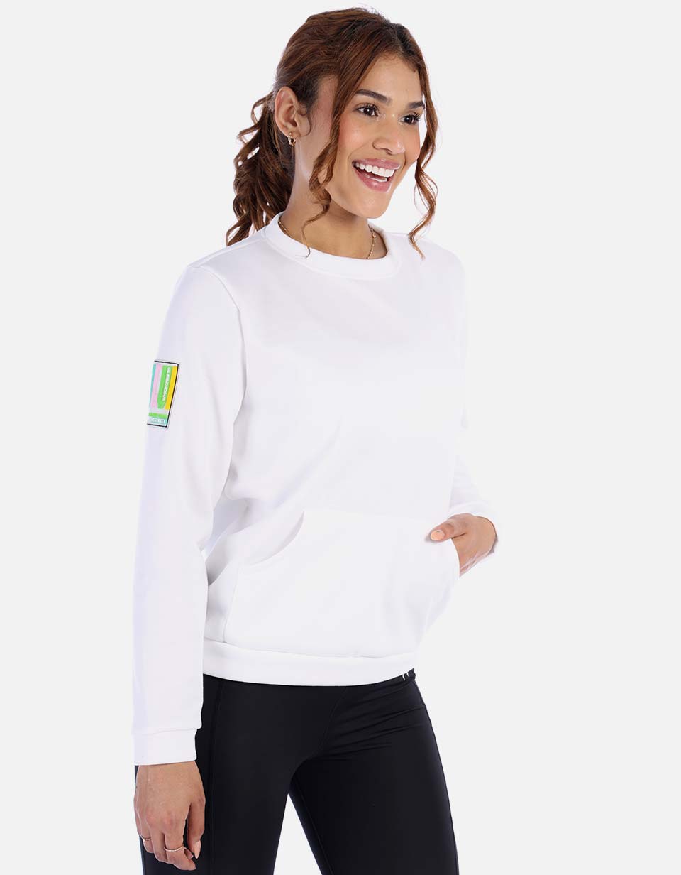 buzo deportivo unicolor para mujer