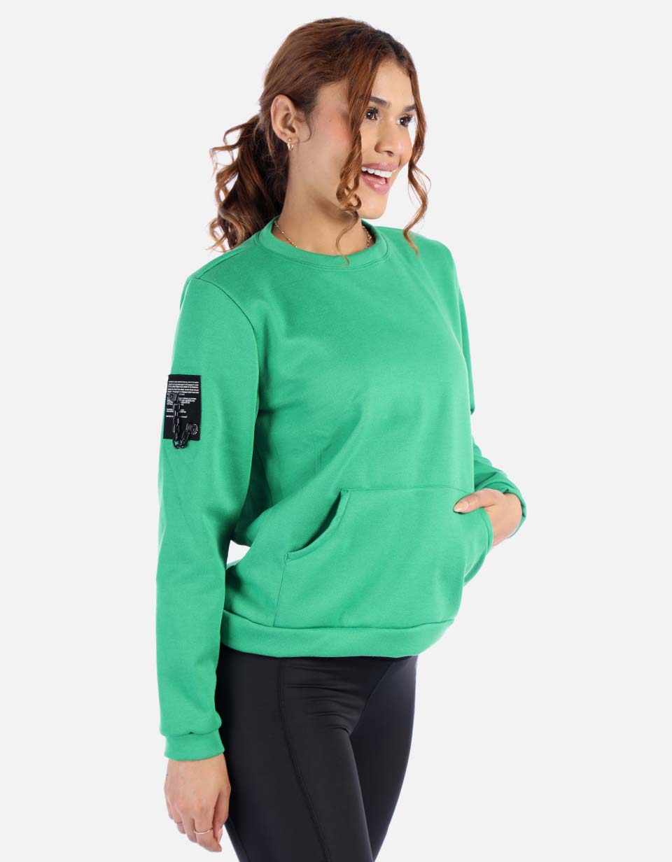 buzo deportivo unicolor para mujer