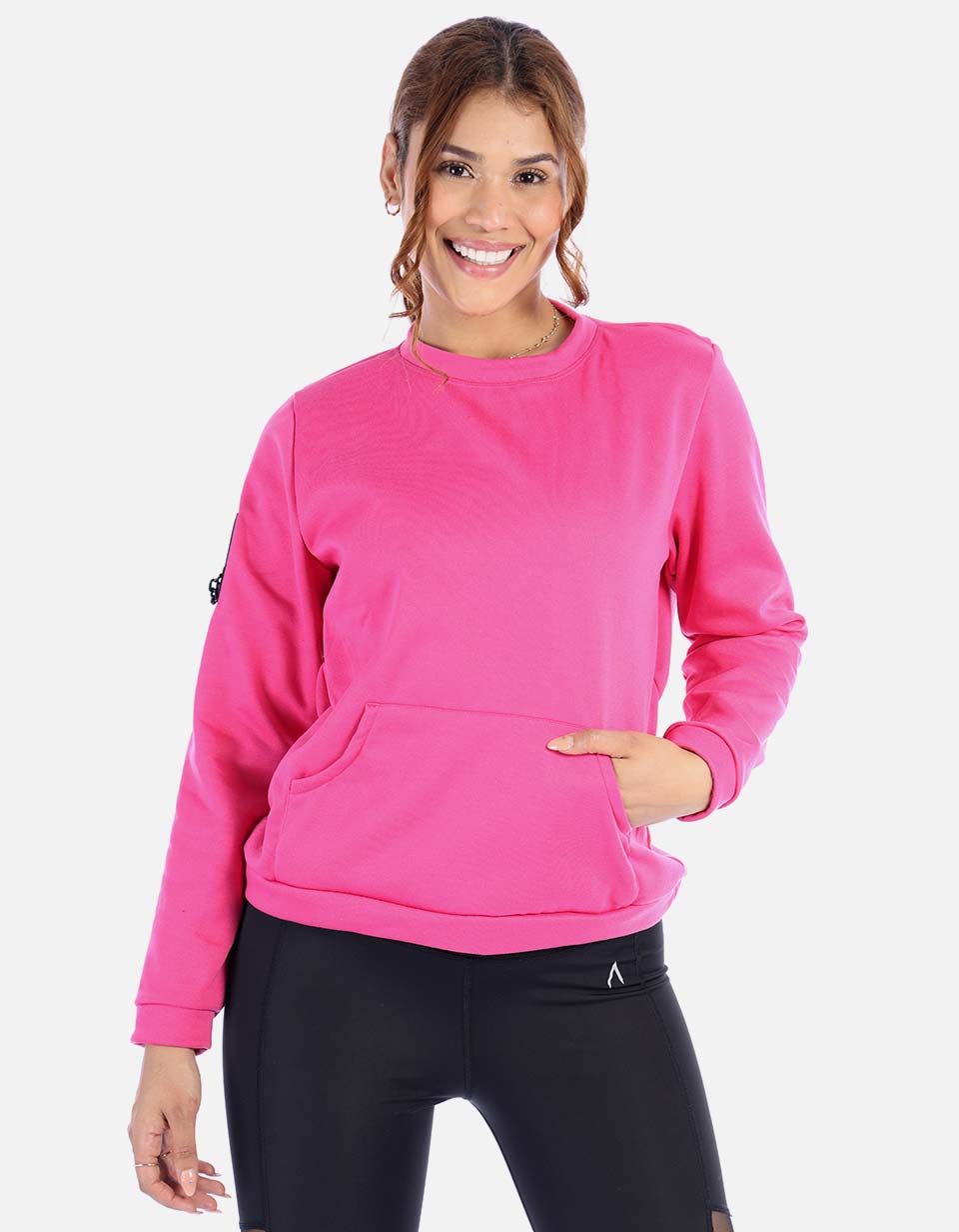 buzo deportivo unicolor para mujer