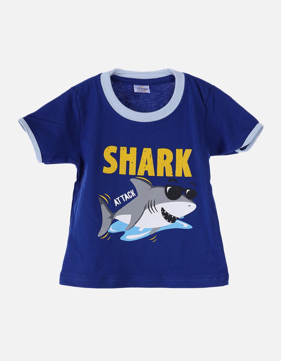 Conjunto bebé camiseta + bermuda shark