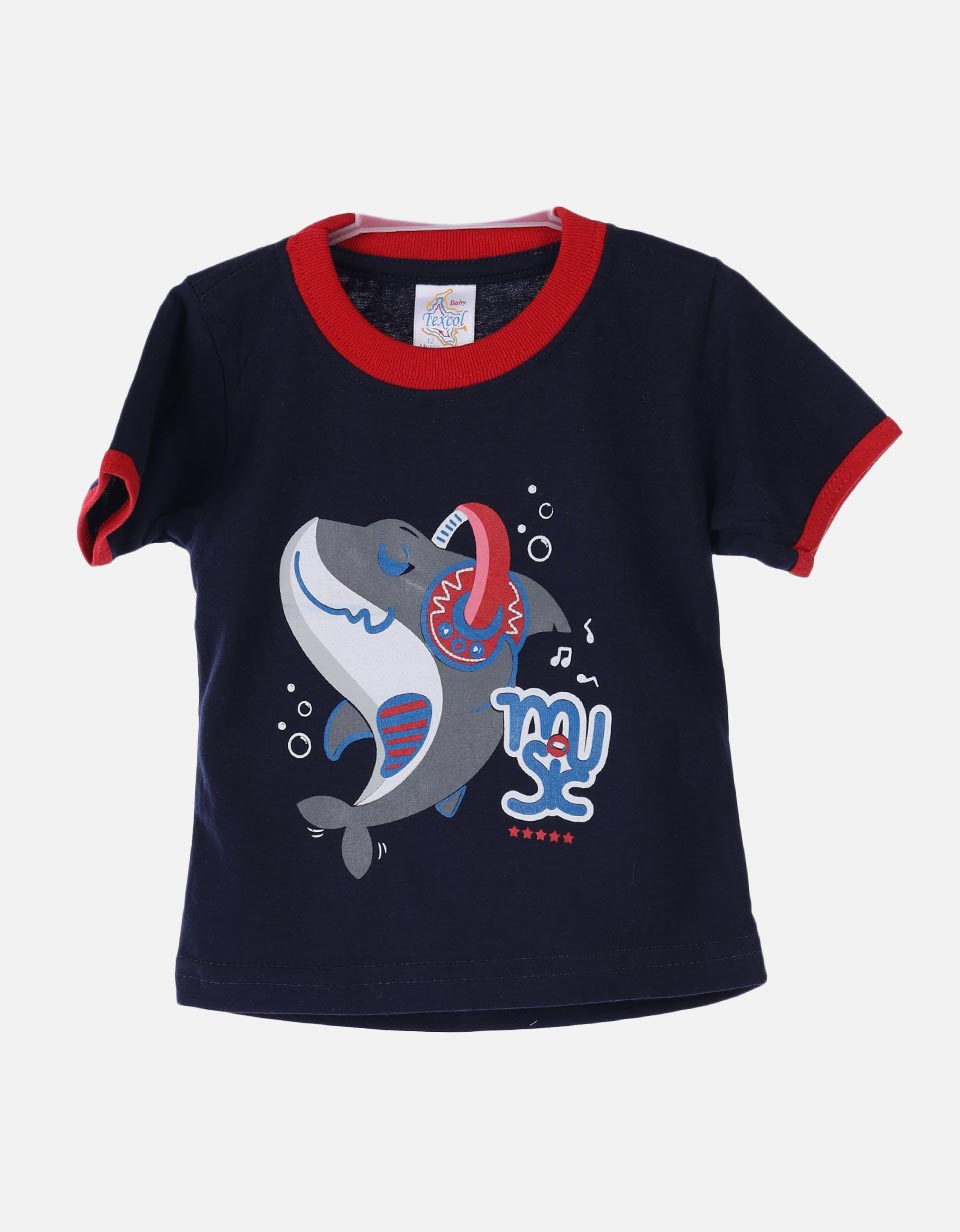 Conjunto bebé camiseta + bermuda shark