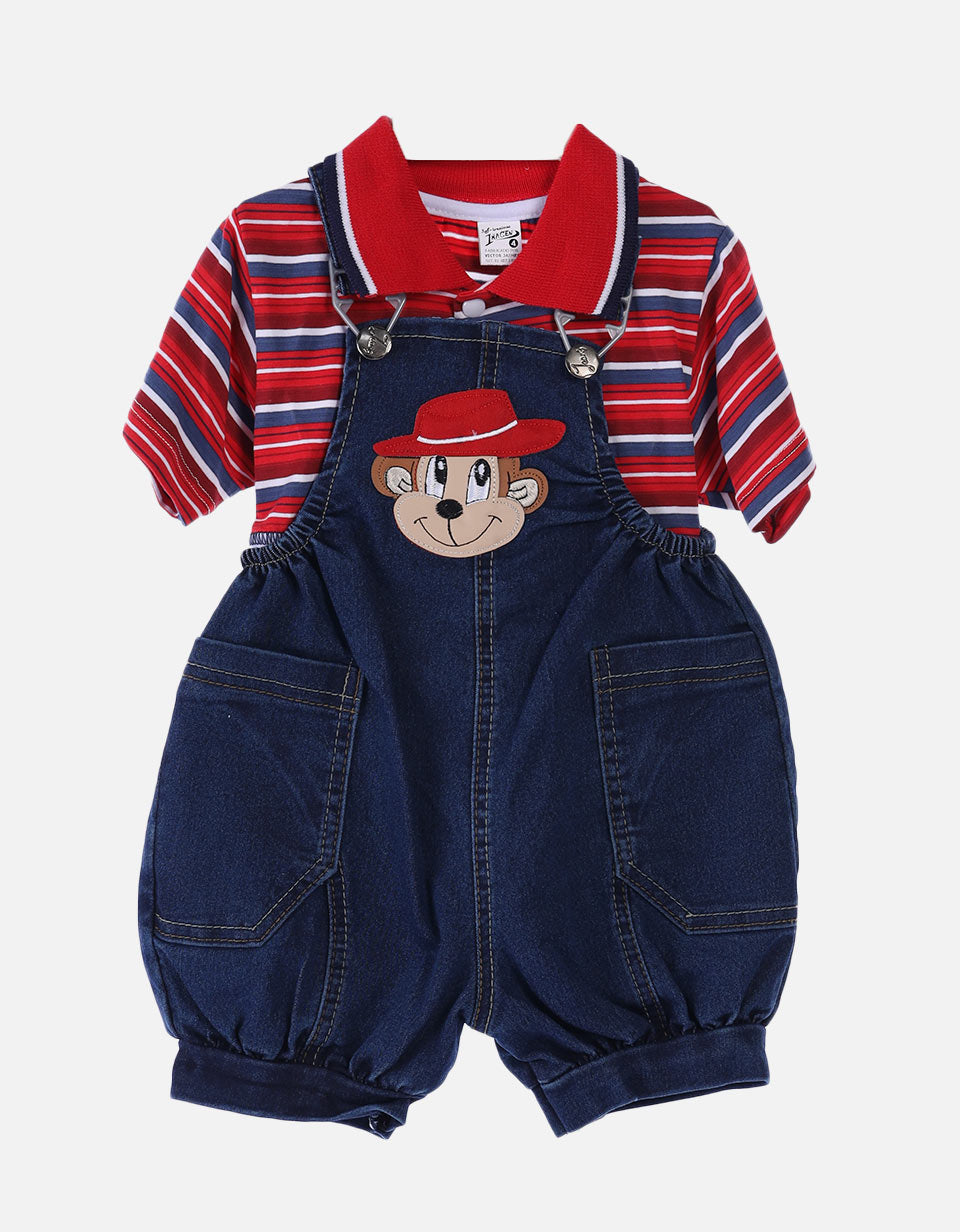 Conjunto bebé niño overol + camiseta