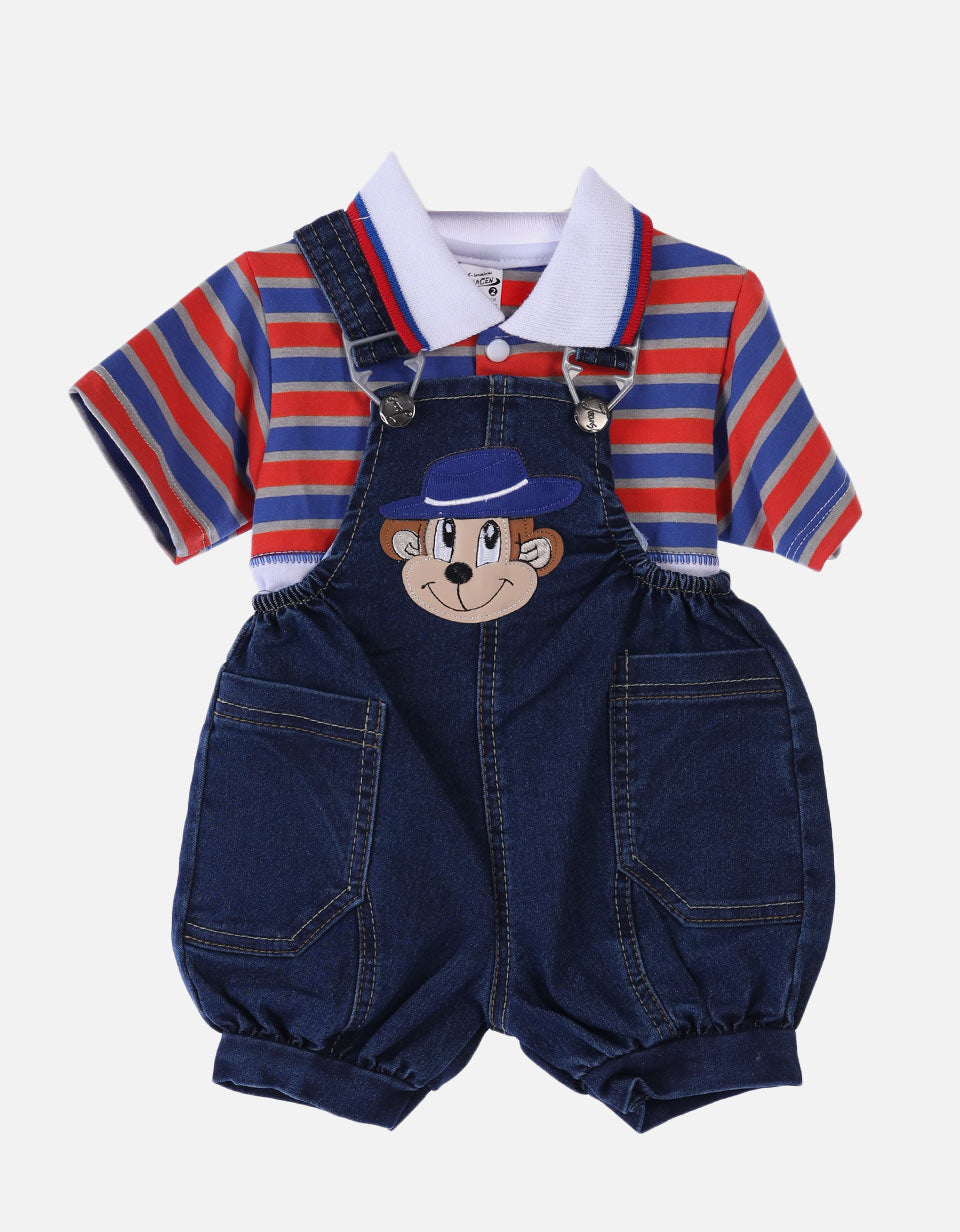 Conjunto bebé niño overol + camiseta