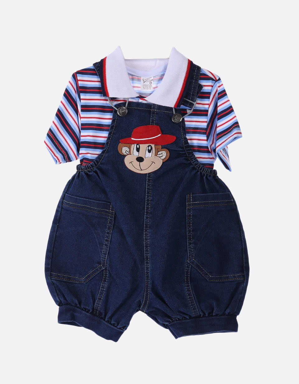 Conjunto bebé niño overol + camiseta