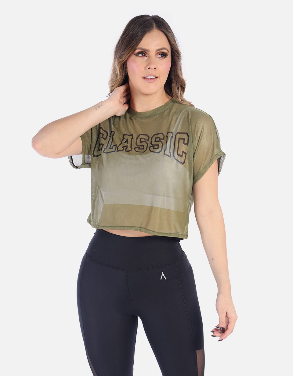 Camiseta deportiva en malla Mujer