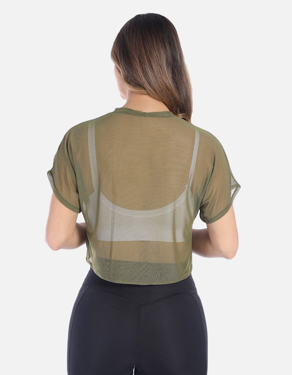 Camiseta deportiva en malla Mujer