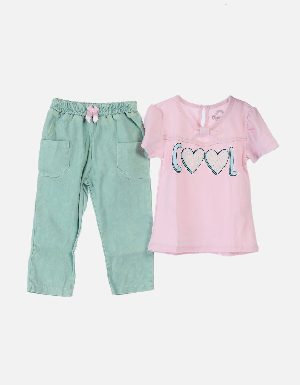 Conjunto bebé niña pantalón + blusa