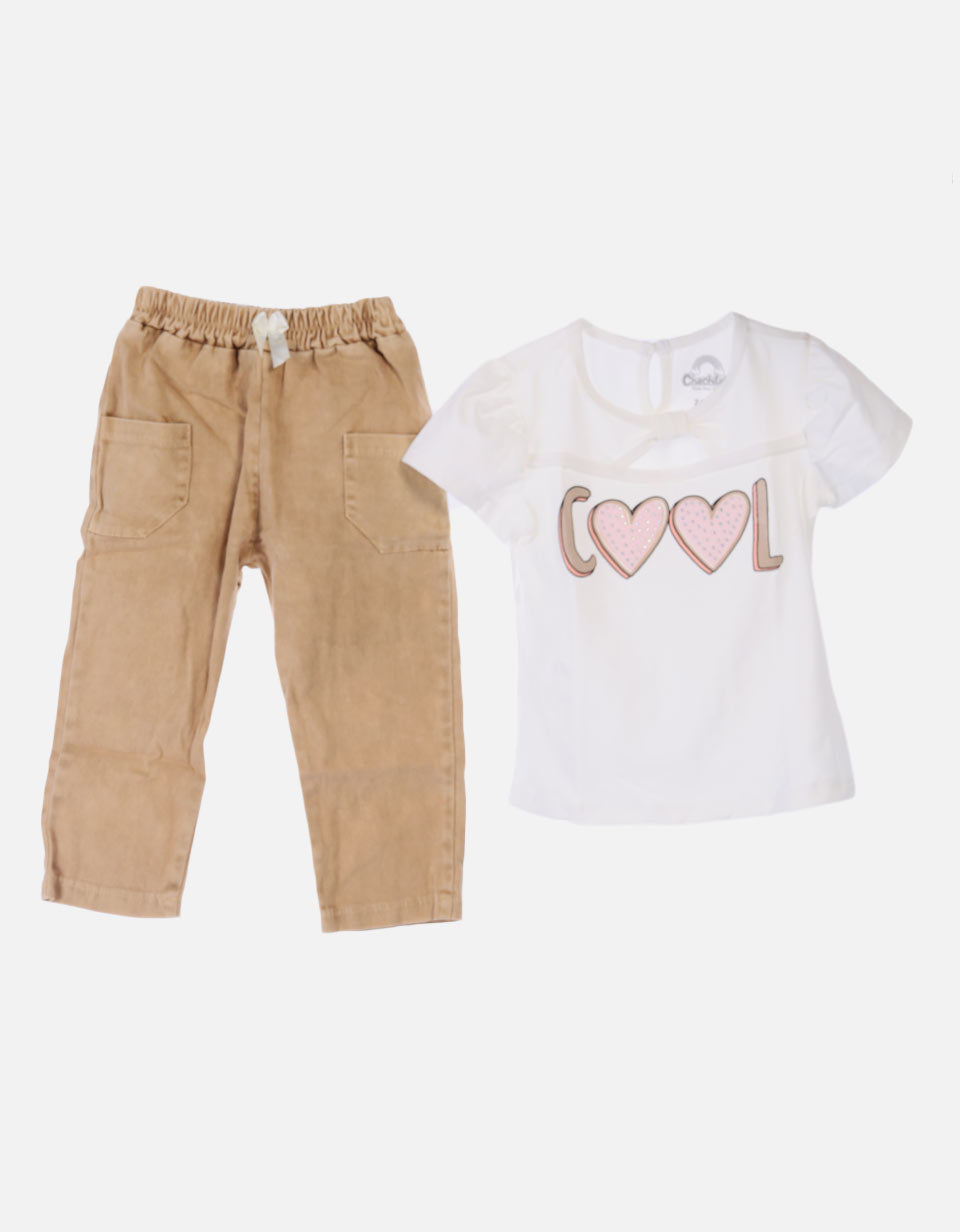 Conjunto bebé niña pantalón + blusa