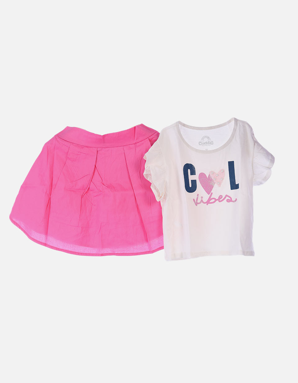 Conjunto niña falda + blusa