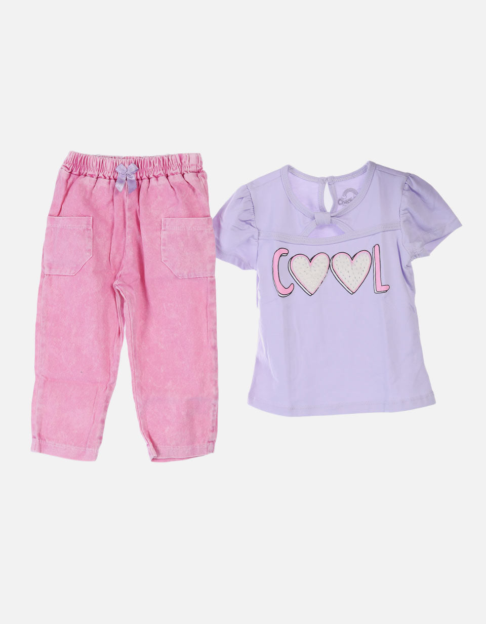 Conjunto bebé niña pantalón + blusa