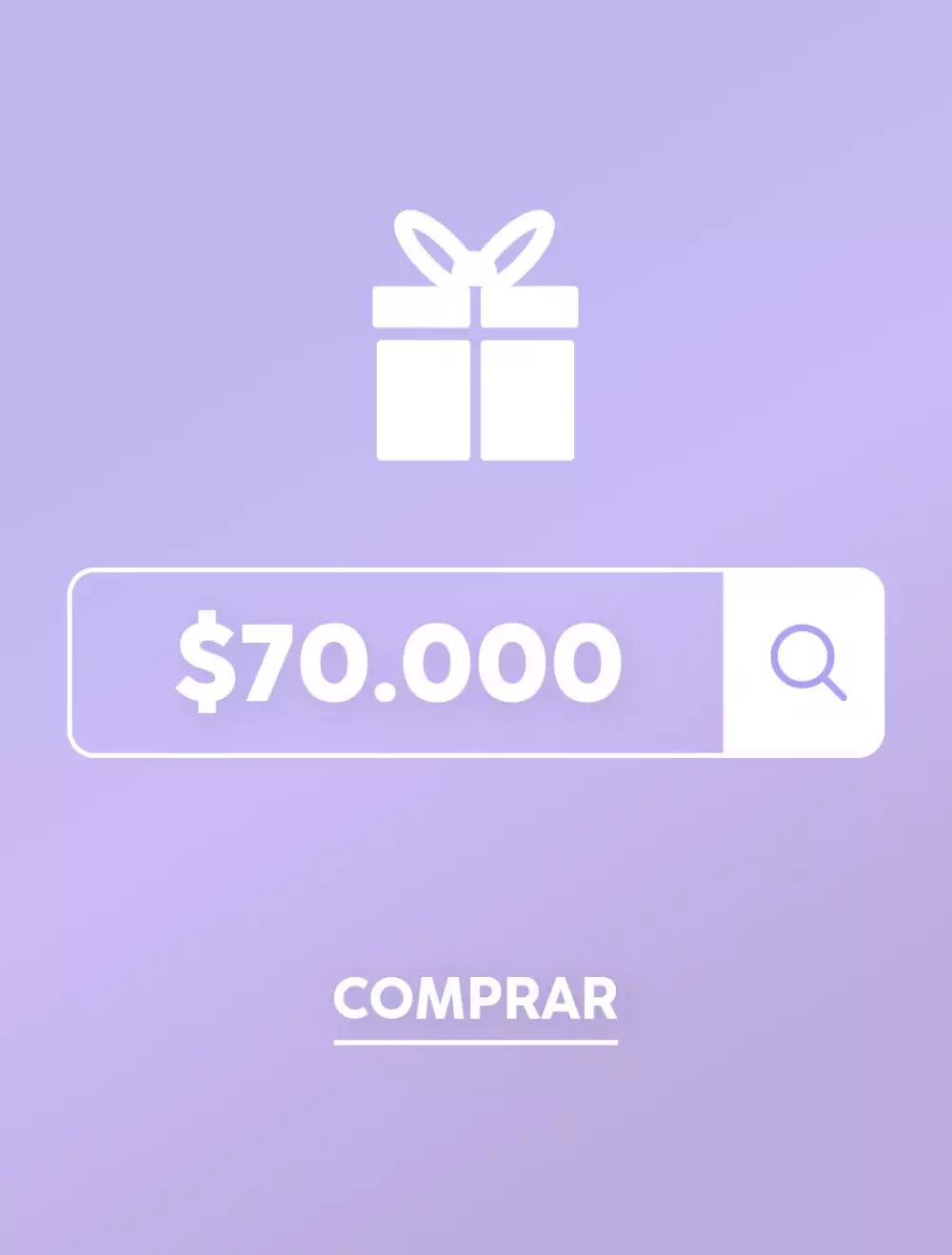 Tarjeta Regalo $70.000